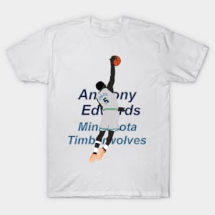 Anthony edwards jumps with the ball T-Shirt